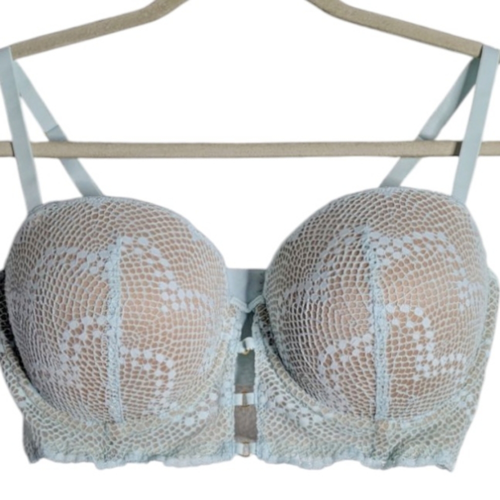 Adored by Adore Me Morgan Natural Lift Underwired Push-Up Laced Overlay Bra